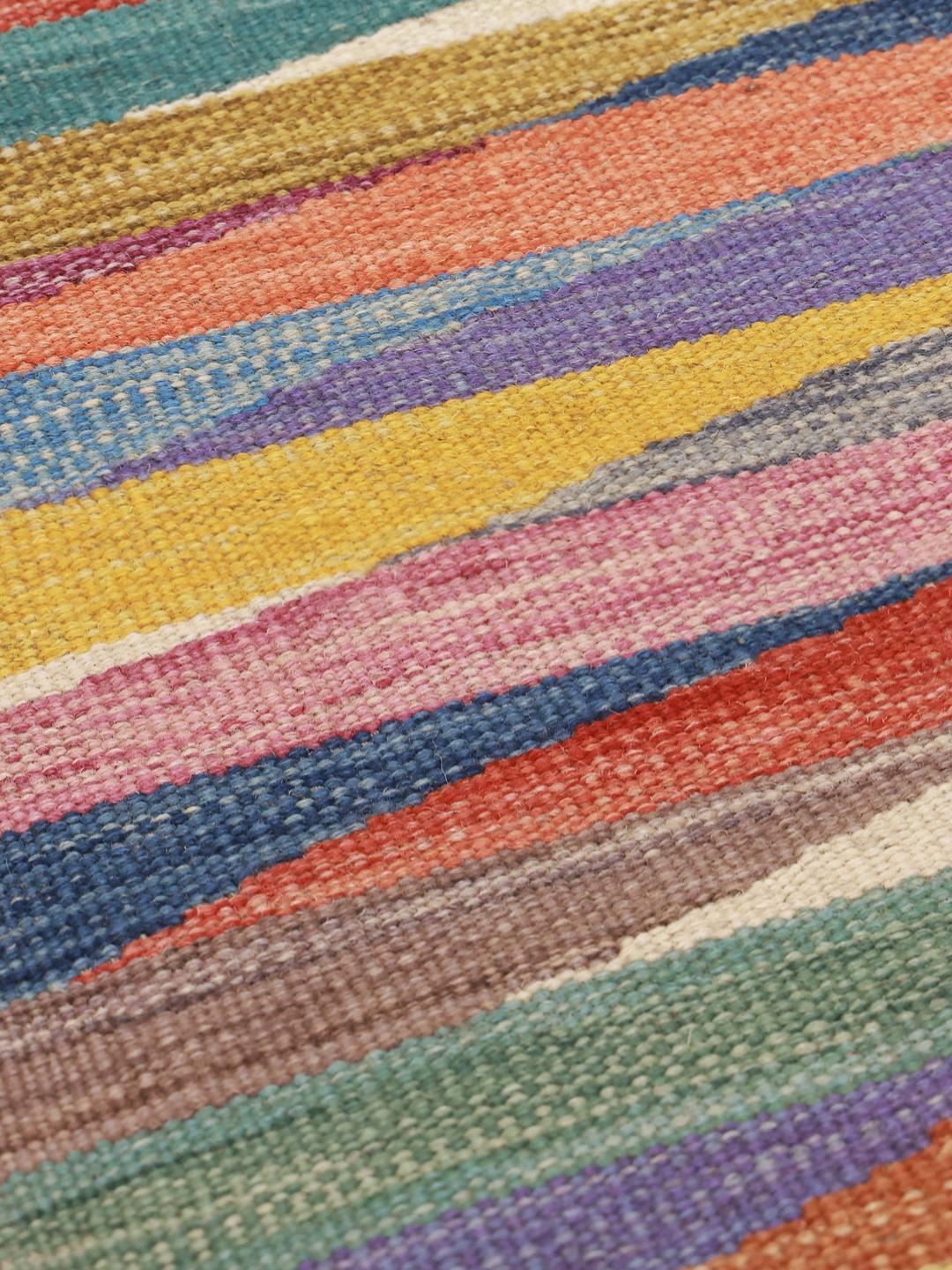 Handwoven Afghan Kelim Modern multicolor rug