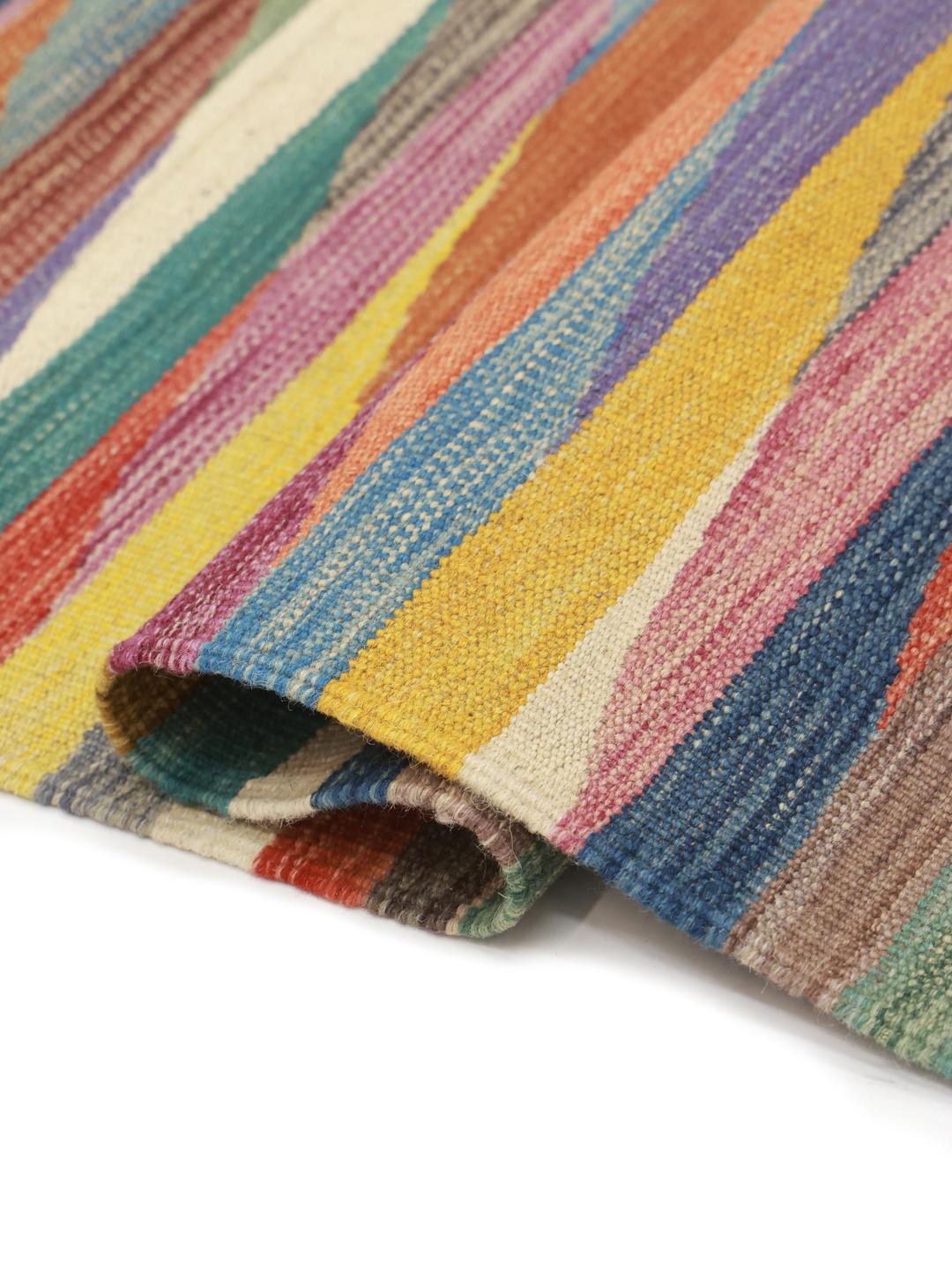 Handwoven Afghan Kelim Modern multicolor rug
