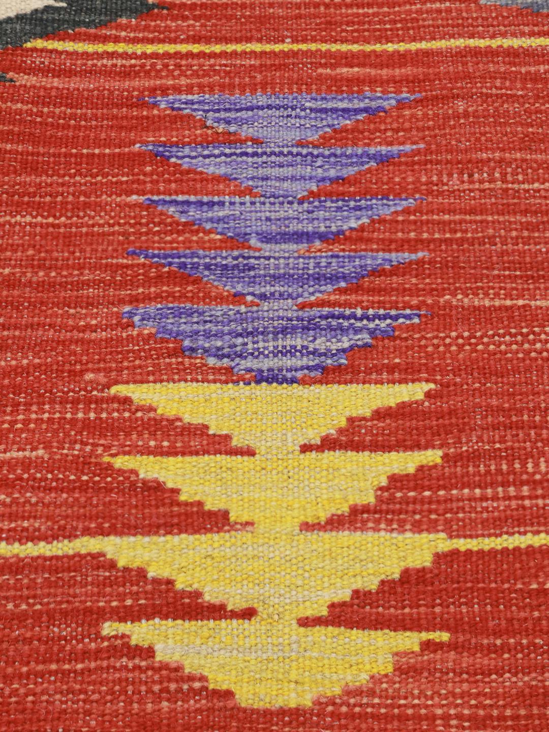 Handmade Afghan Kelim Modern multicolor rug