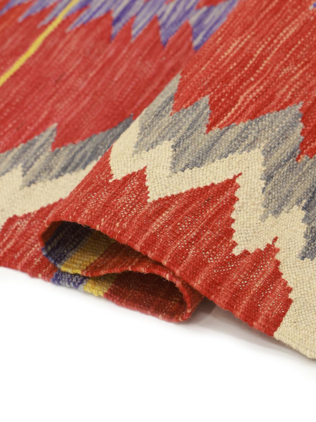 Handmade Afghan Kelim Modern multicolor rug