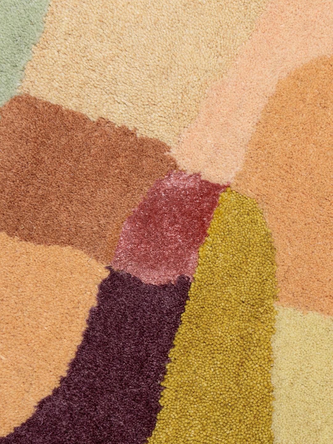 Multicolor vloerkleed met abstracte vormen
