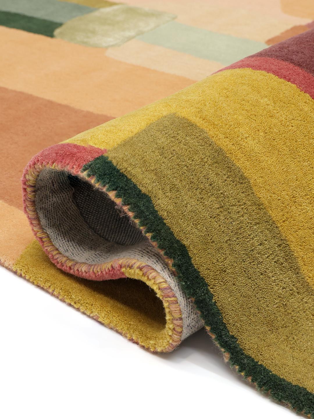 Multicolor vloerkleed met abstracte vormen