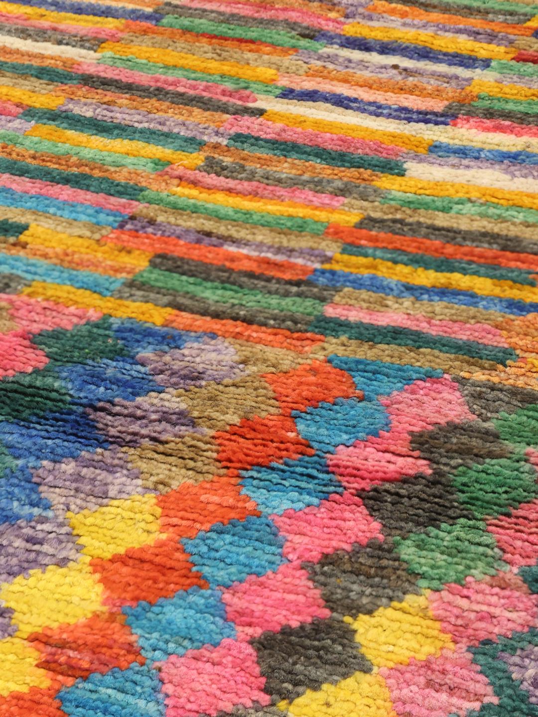 Handmade Berber rug from Afghanistan in multicolor