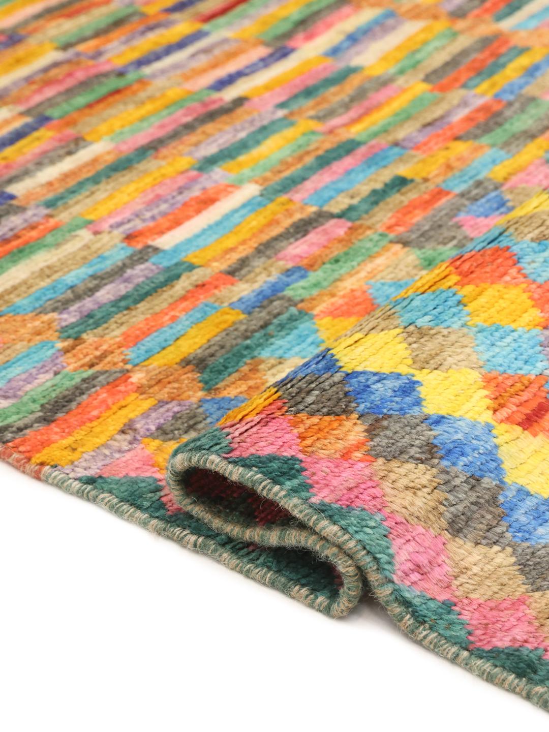 Handmade Berber rug from Afghanistan in multicolor