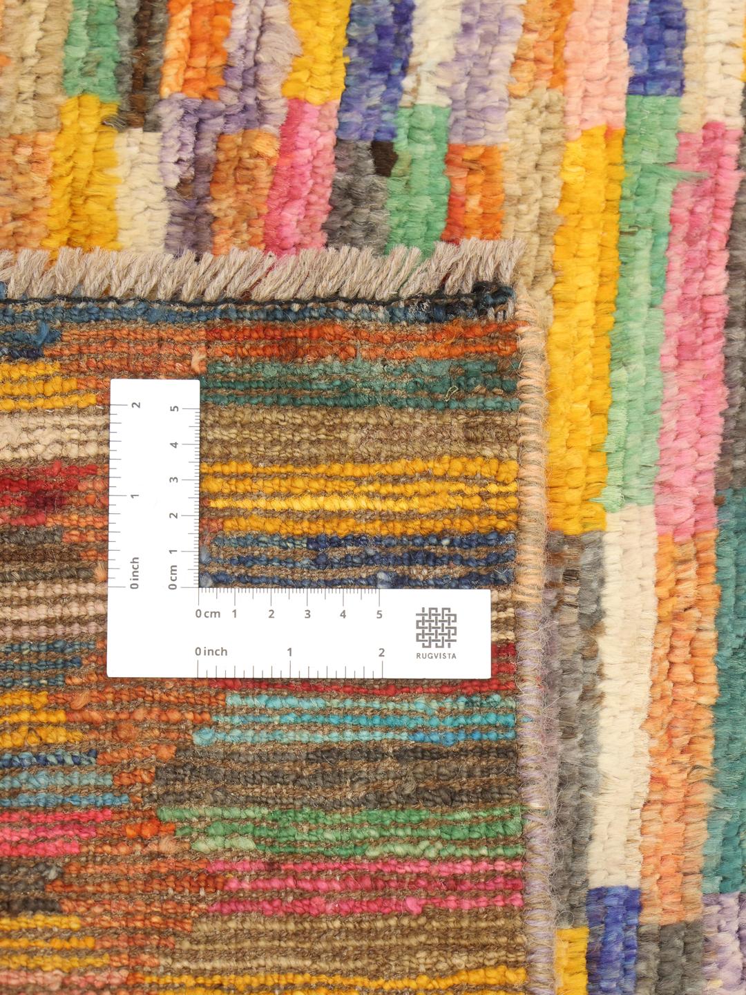 Handmade Berber rug from Afghanistan in multicolor