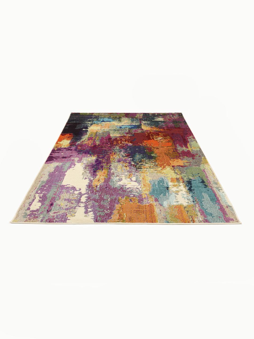 Multicolor tapijt met een abstract design
