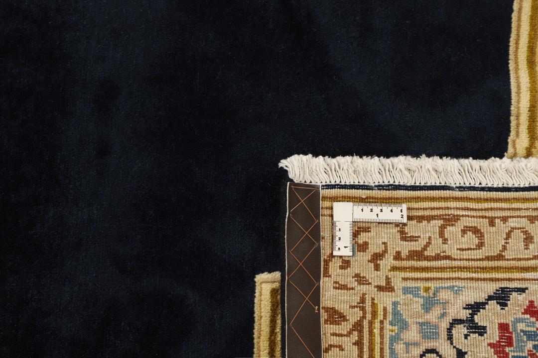 Tapis fait main en laine du Moyen-Orient en bleu