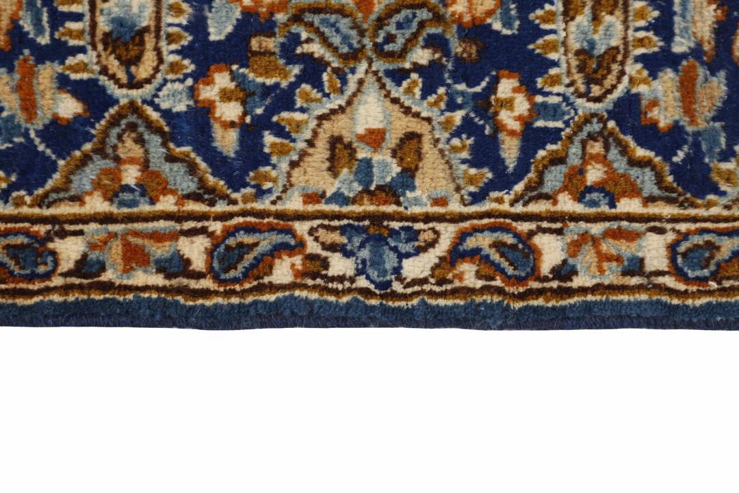 Handgemaakt Kerman vloerkleed uit het Midden-Oosten in blauw