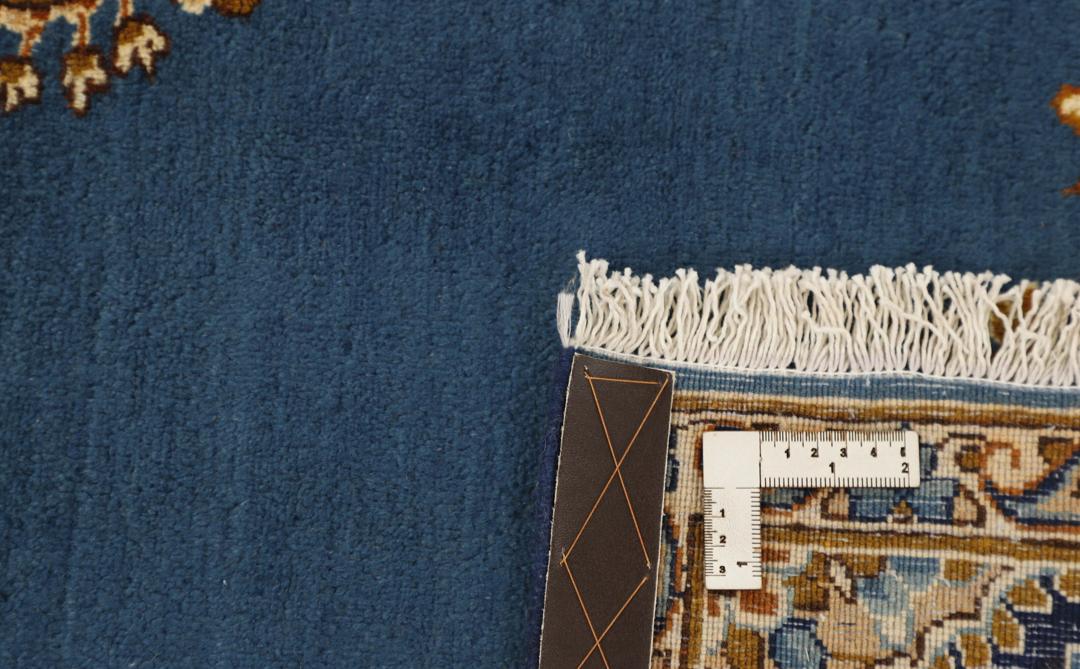 Handgemaakt Kerman vloerkleed uit het Midden-Oosten in blauw