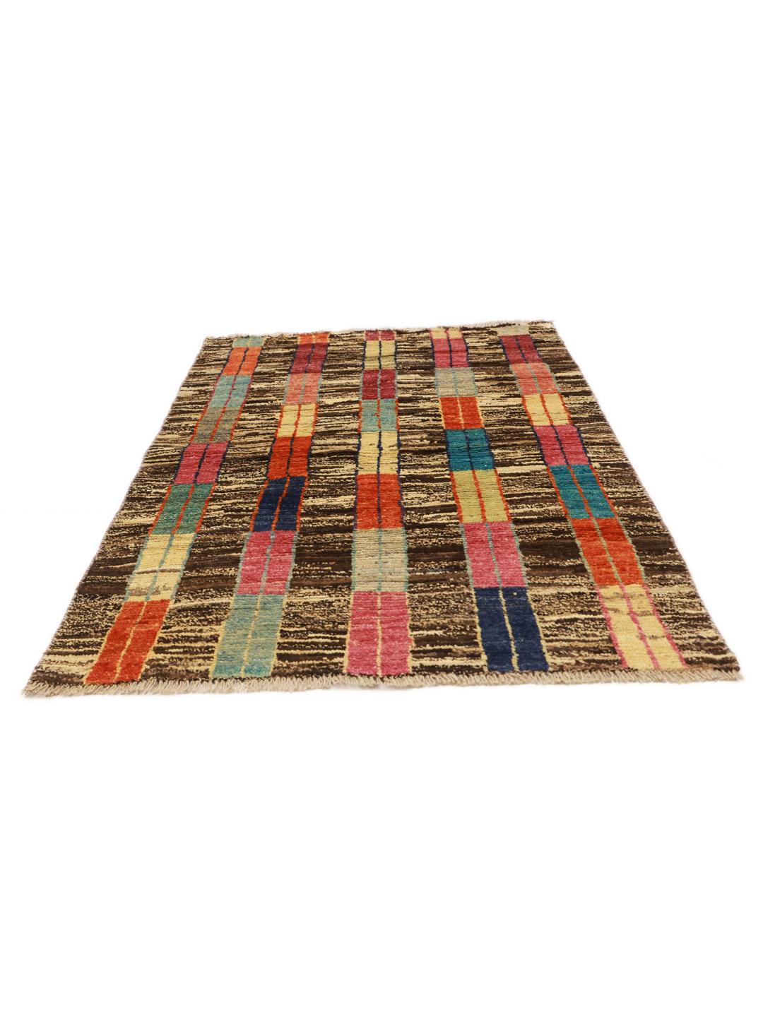 Handmade Berber rug from Afghanistan in vibrant multicolour