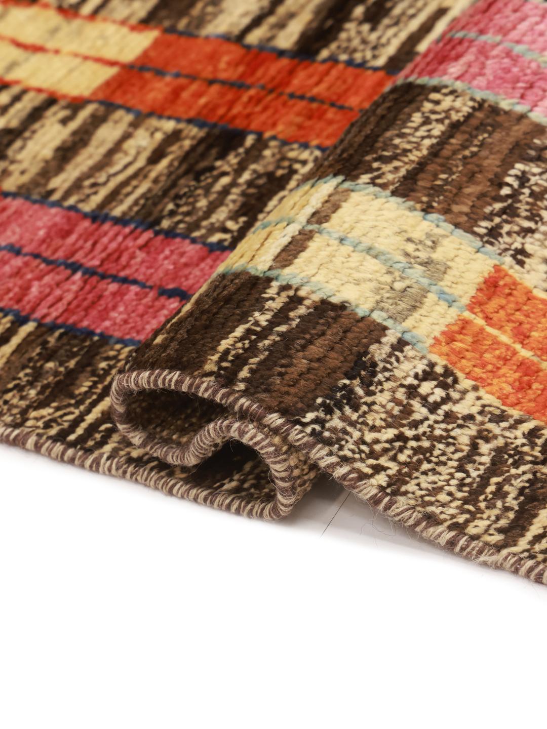 Handmade Berber rug from Afghanistan in vibrant multicolour