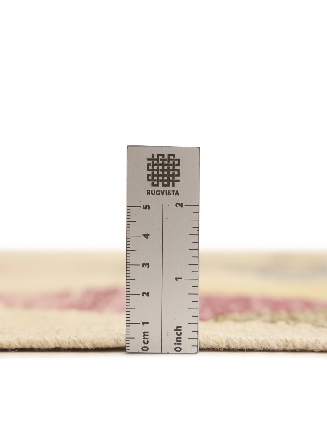 Hand-woven Afghan rug in beige