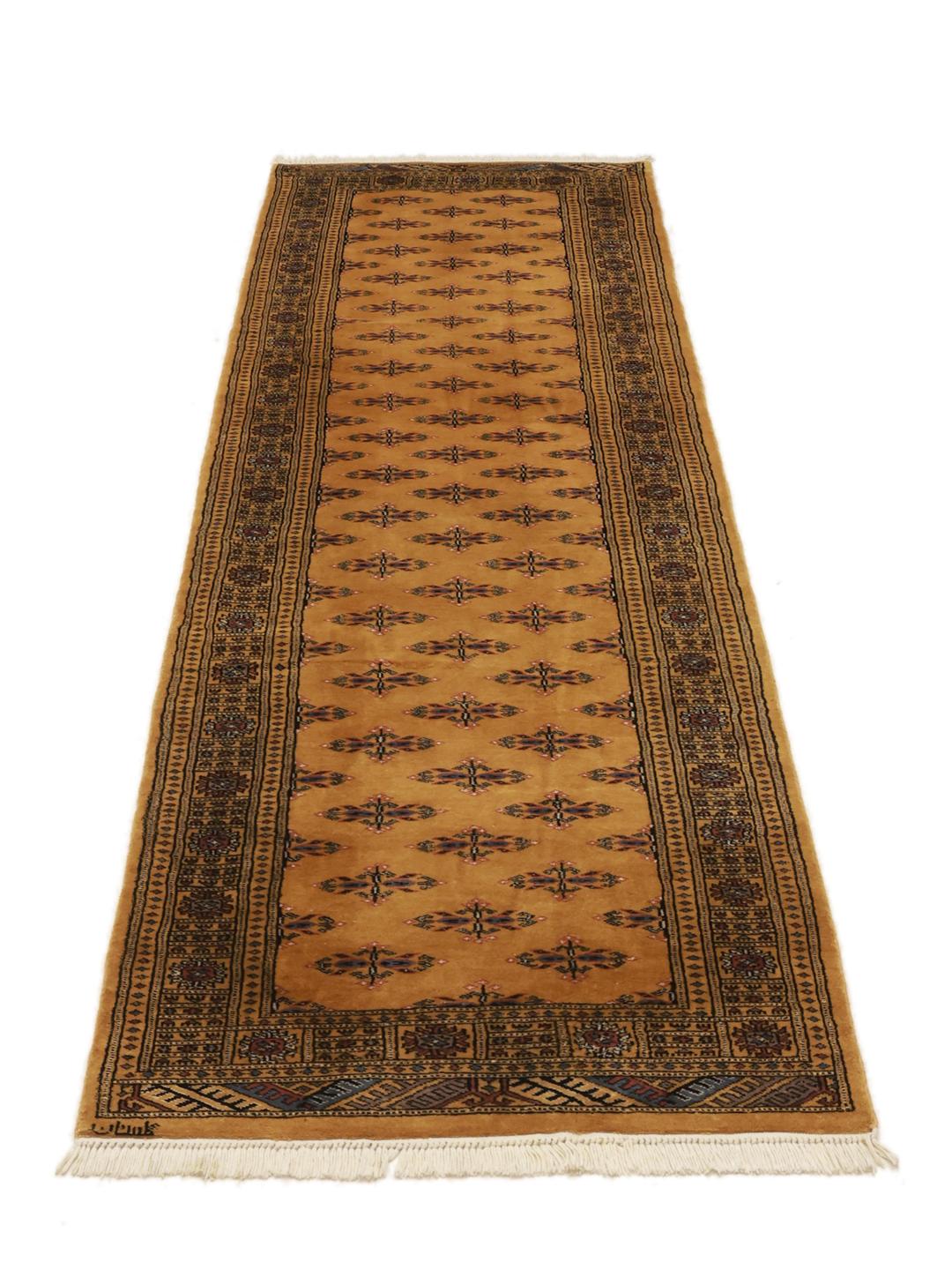 Tapis couloir Pakistan Bokhara en jaune