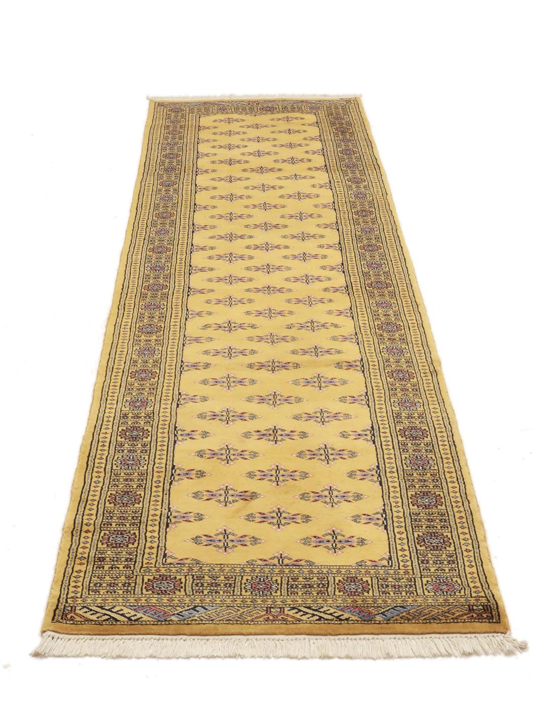 Tapis couloir Pakistan Bokhara en jaune