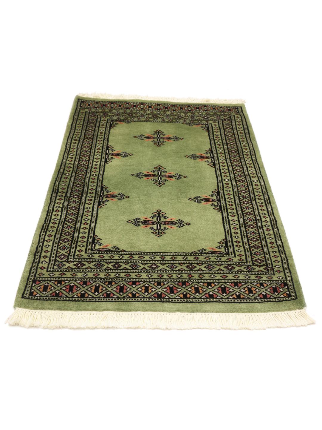 Handmade Pakistani rug in green