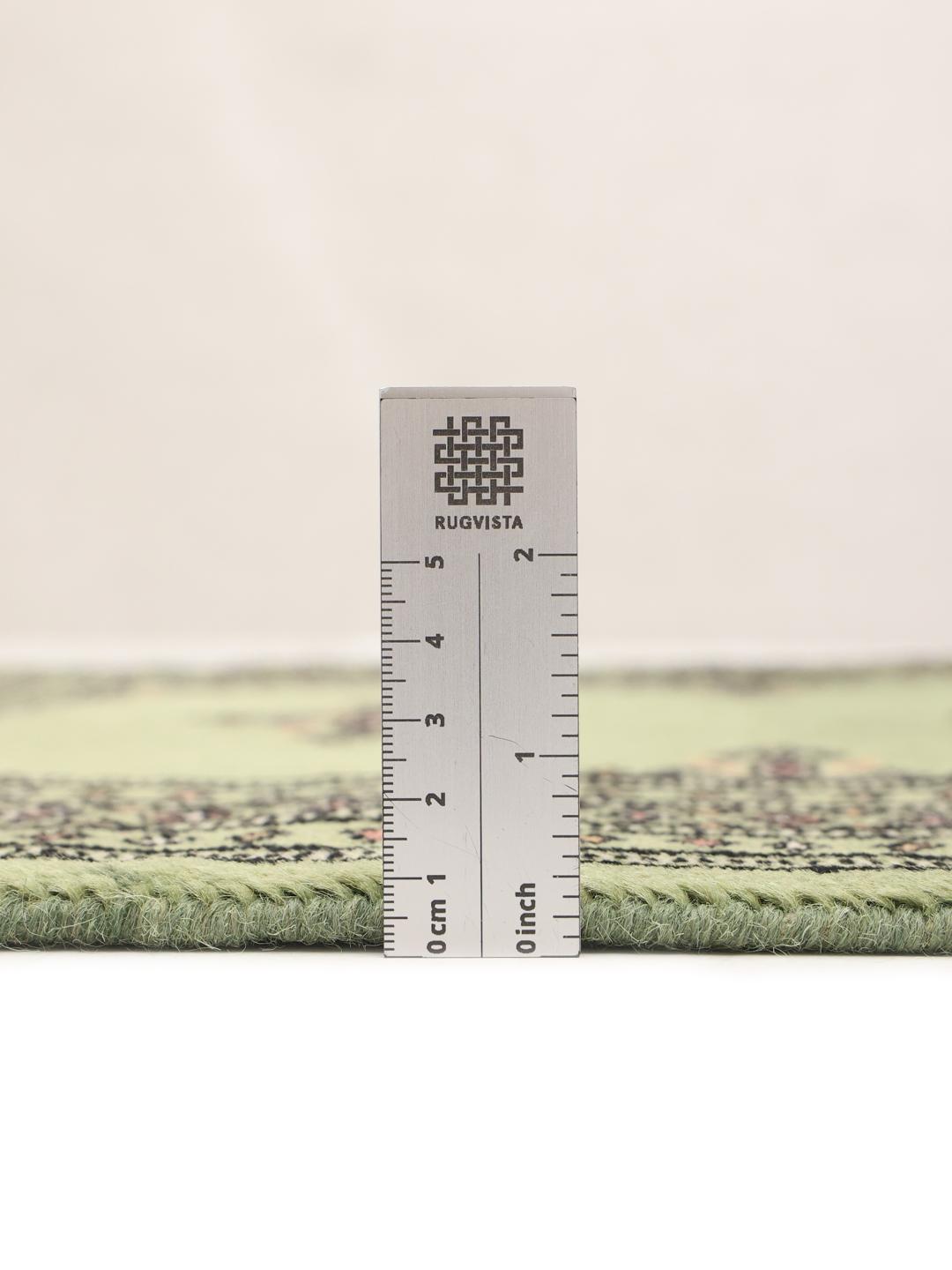 Handmade Pakistani rug in green