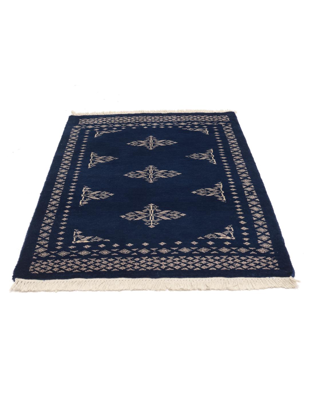Handmade Pakistan rug in dark-blue