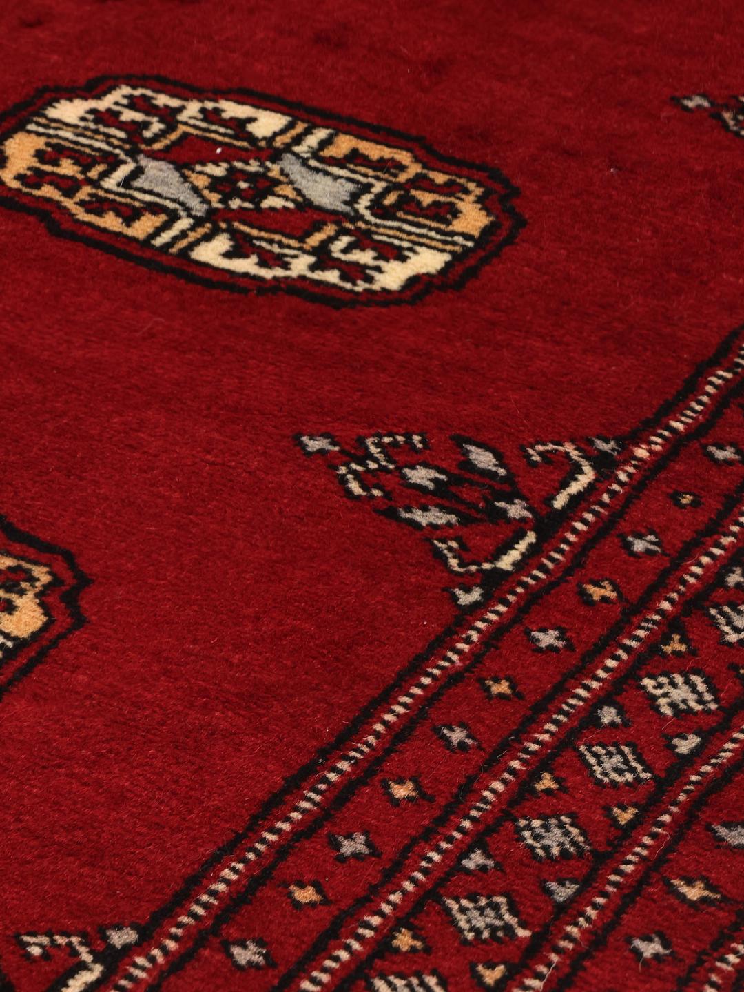Handmade Pakistan Bokhara 2ply red rug