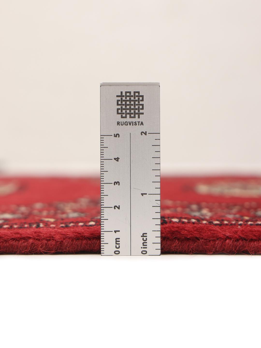 Handmade Pakistan Bokhara 2ply red rug