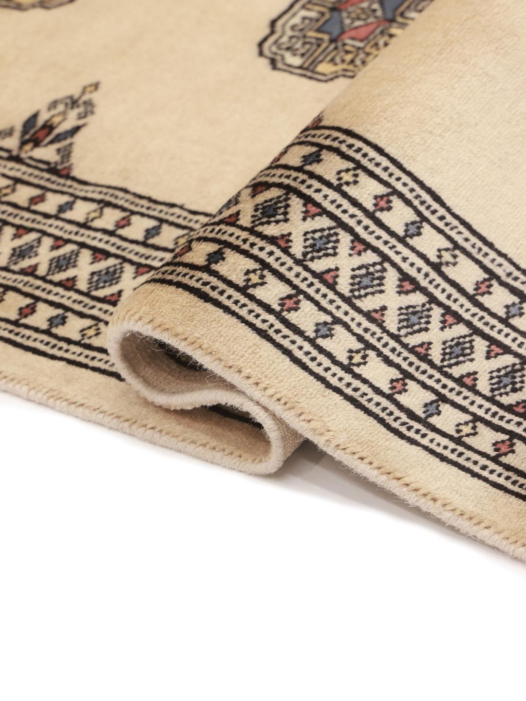Hand-knotted Pakistan wool rug in beige