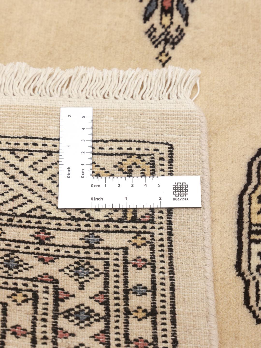 Hand-knotted Pakistan wool rug in beige