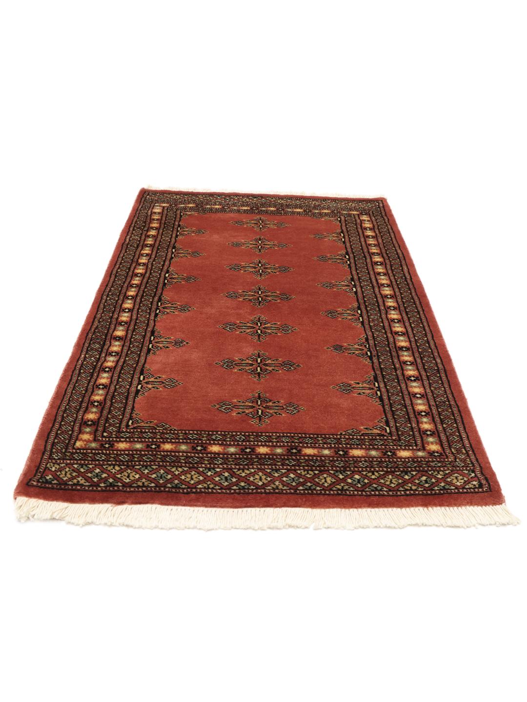 Handmade red Bokhara rug from Pakistan