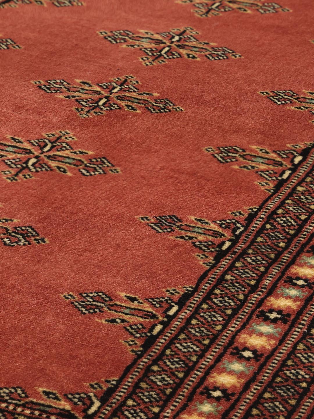 Handmade red Bokhara rug from Pakistan