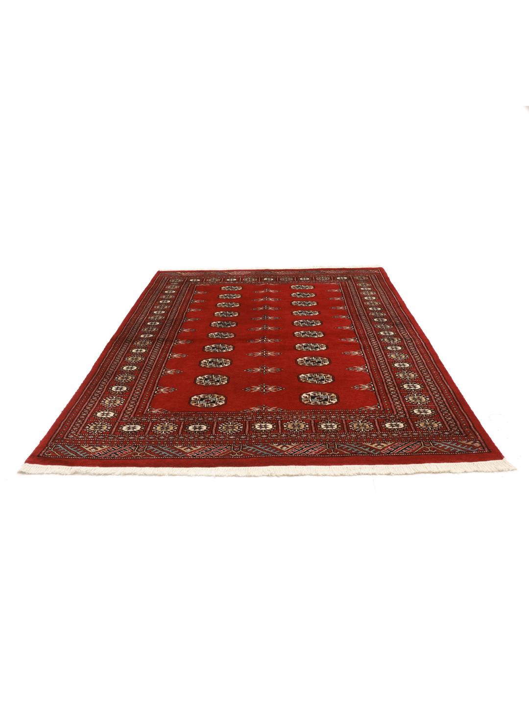 Handmade Bokhara rug from Pakistan in red