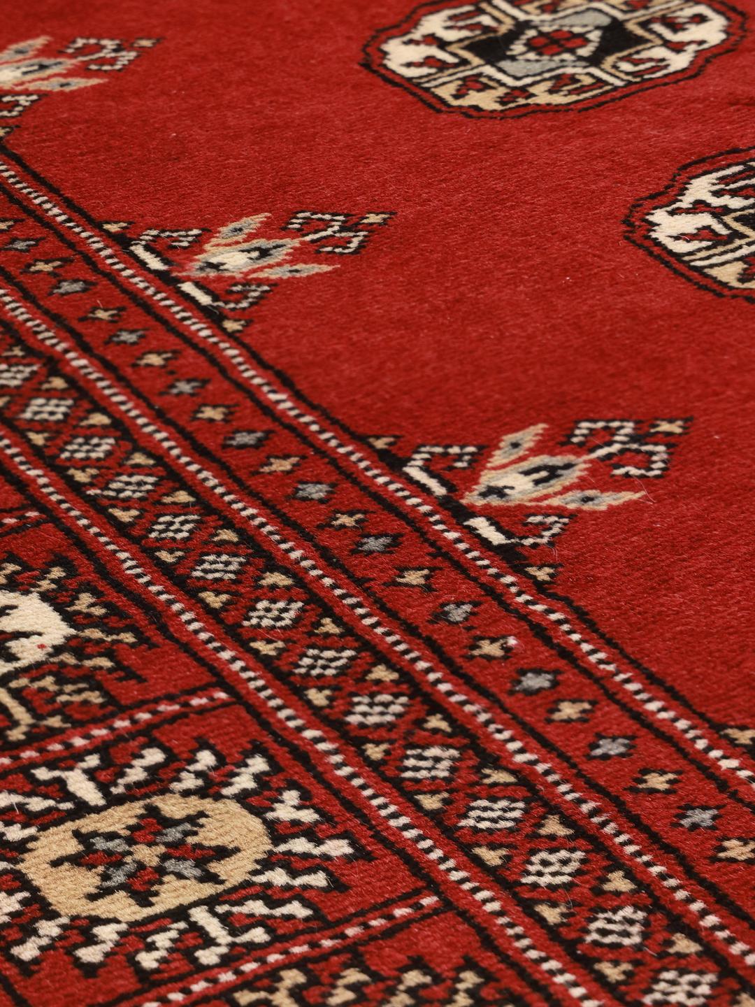 Handmade Bokhara rug from Pakistan in red