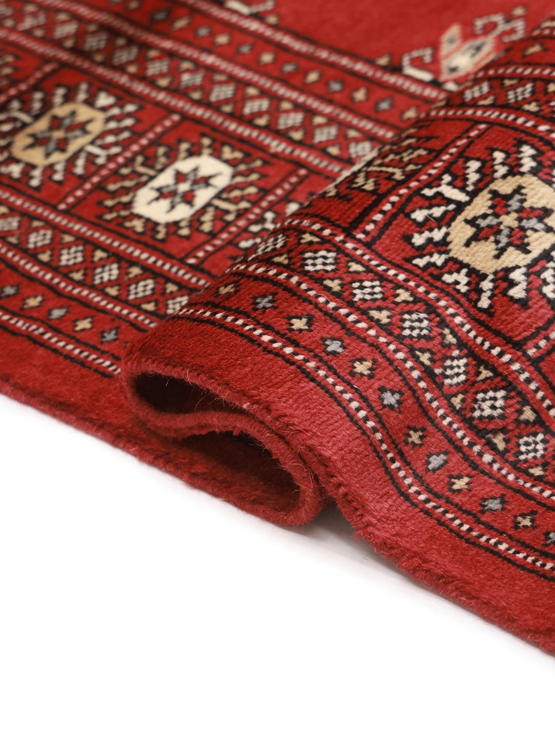 Handmade Bokhara rug from Pakistan in red