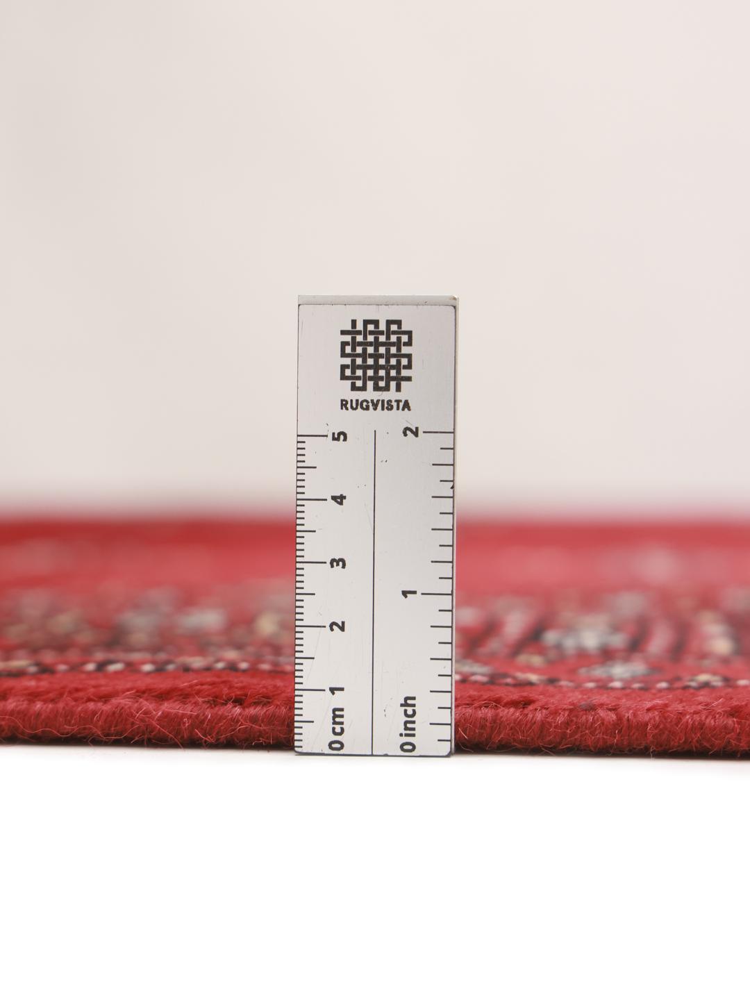 Tapis en laine du Pakistan noué à la main en rouge