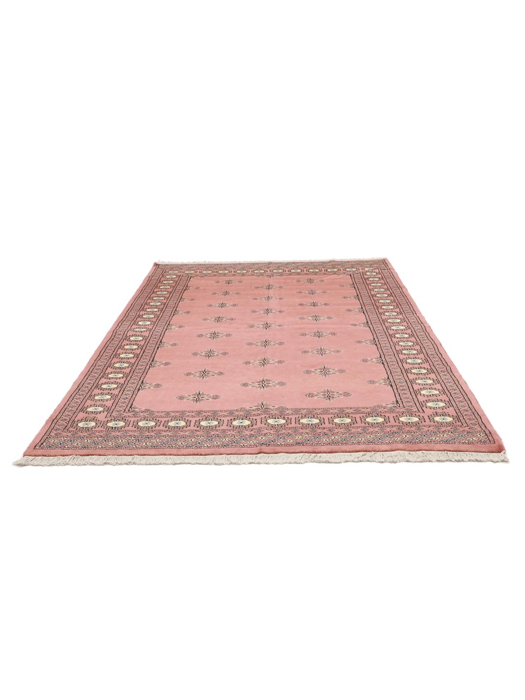 Handmade Pakistan Bokhara 2ply red rug with traditional motifs