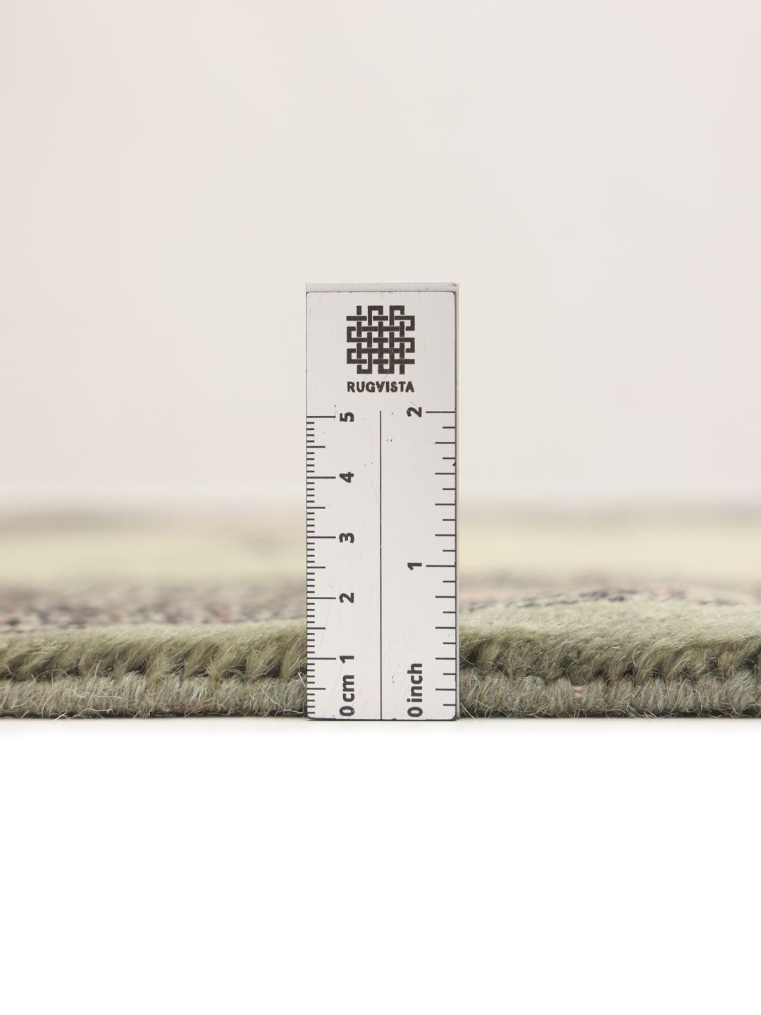 Handmade green Pakistan rug