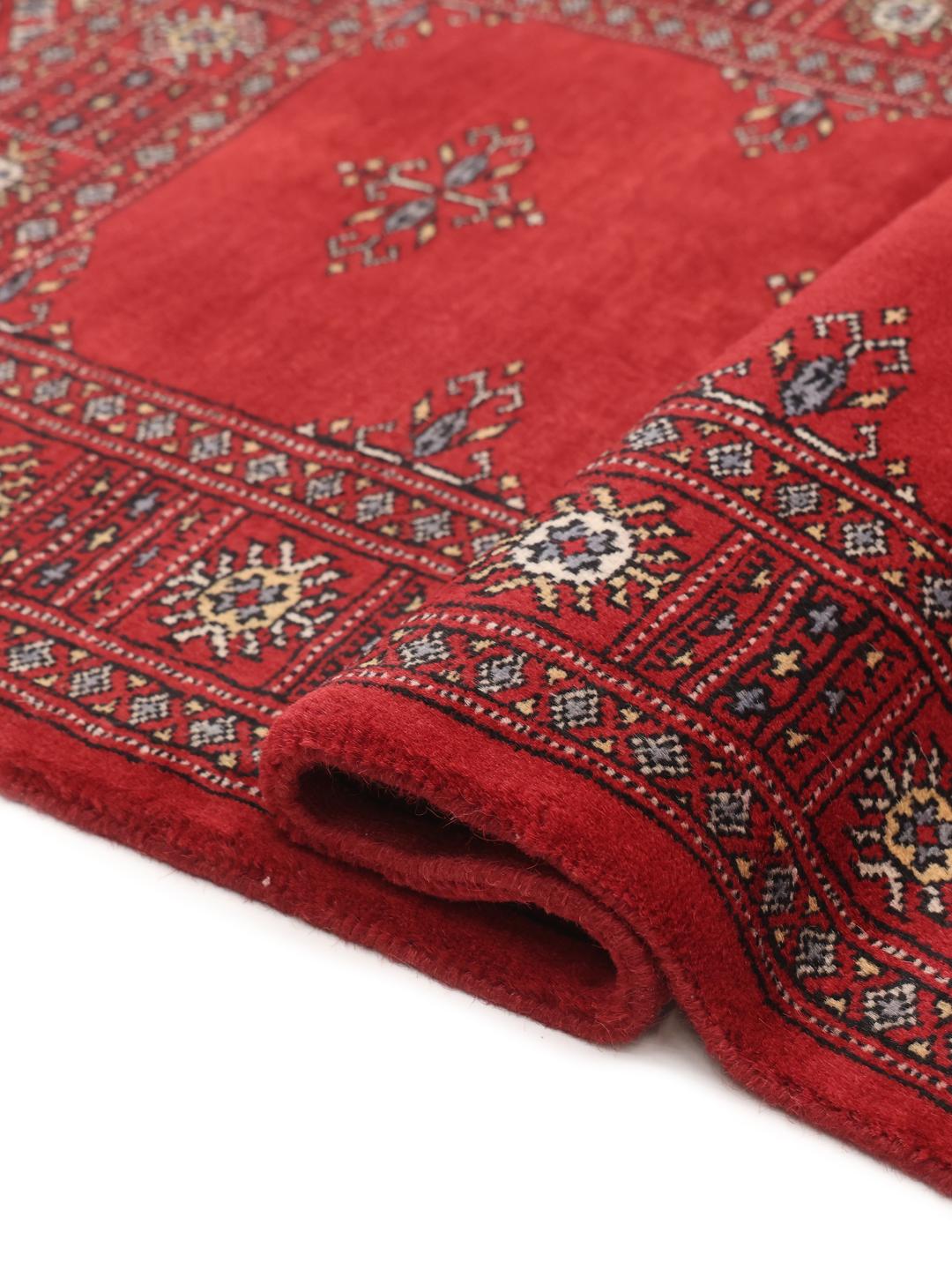 Handgemaakt Pakistan tapijt in rood