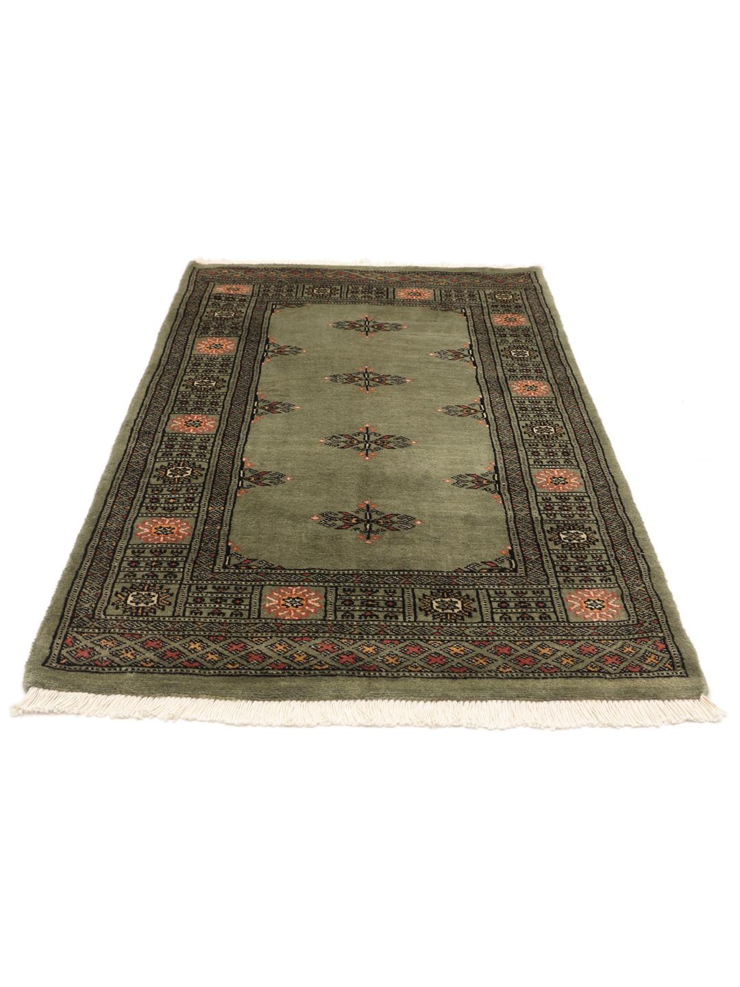 Handmade Pakistan rug in green