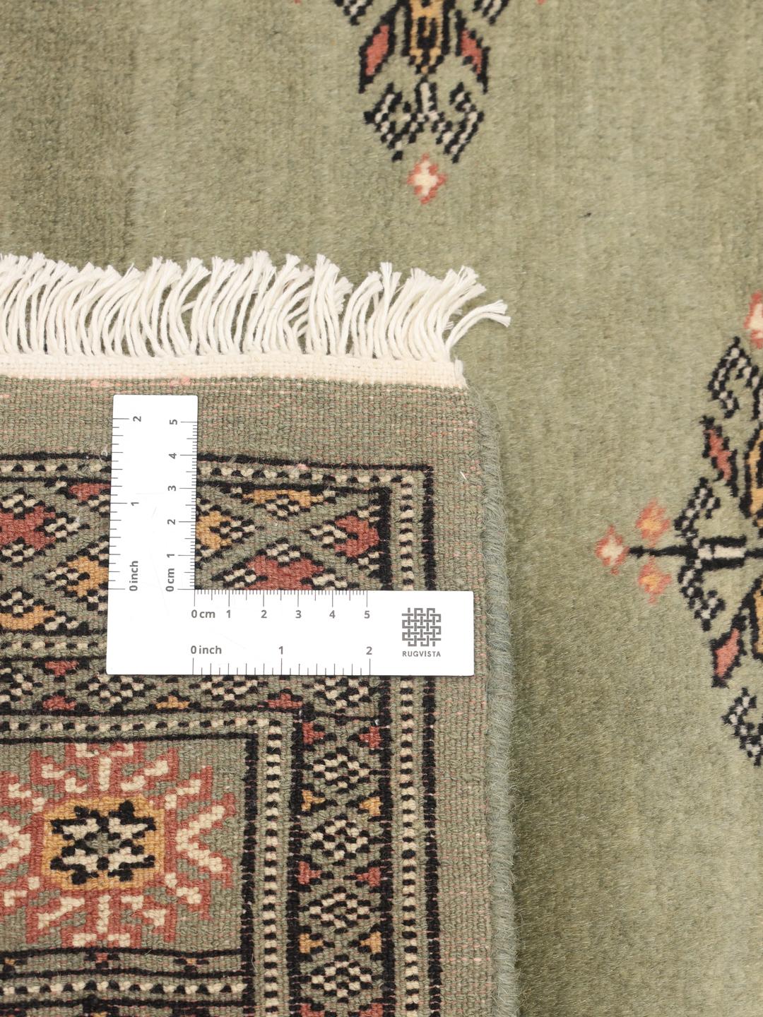 Handmade Pakistan rug in green
