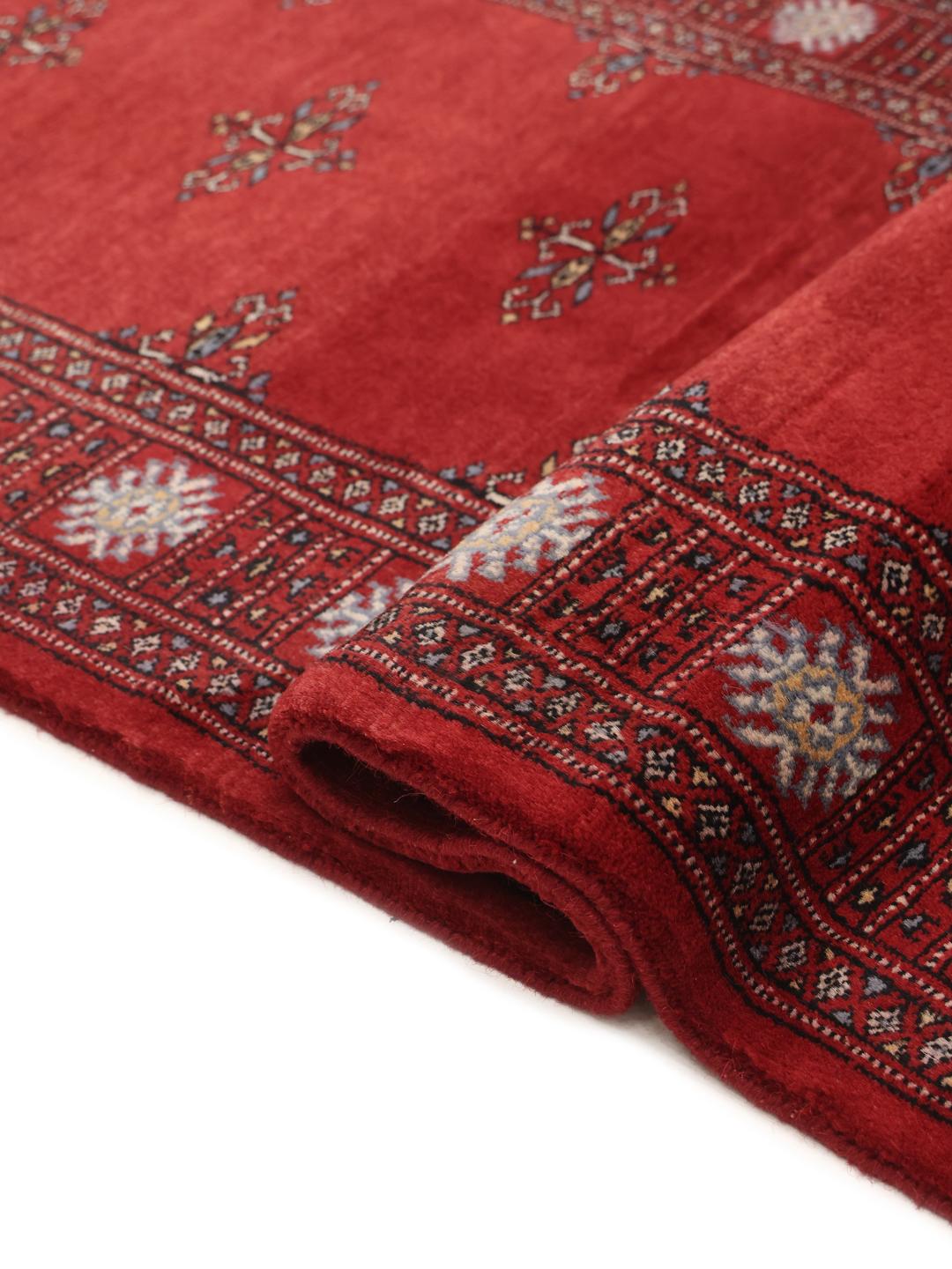 Handgemaakt Pakistaans loper tapijt in rood