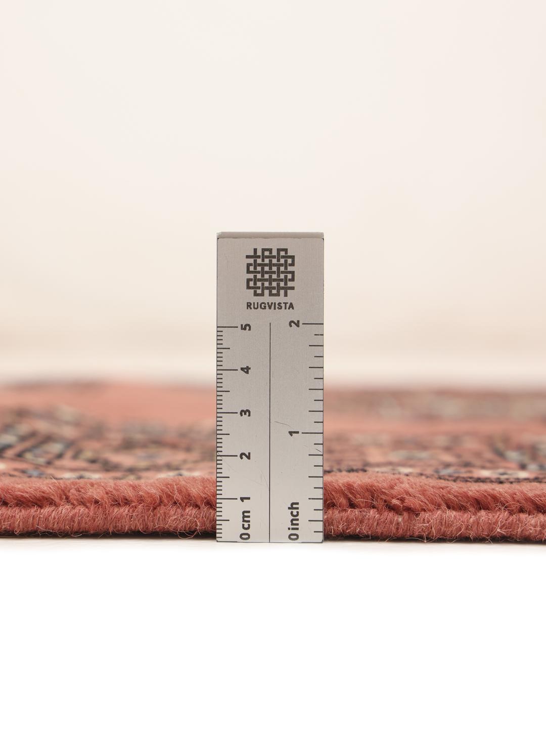 Pakistan Bokhara runner rug in red with geometric motifs