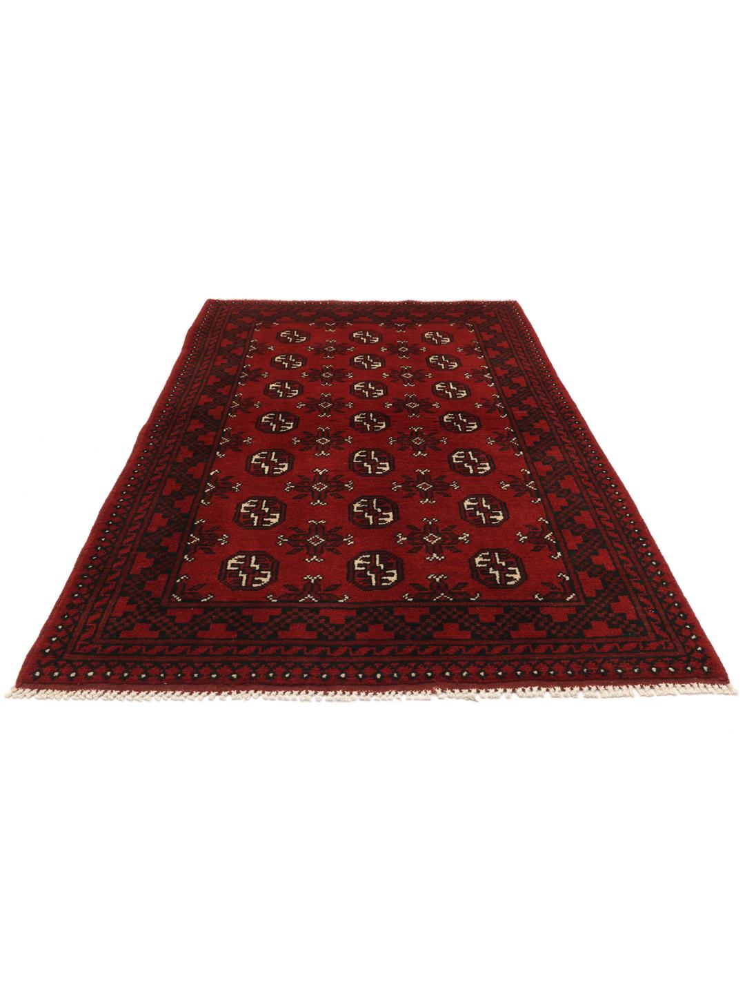 Afghan handmade rug in red