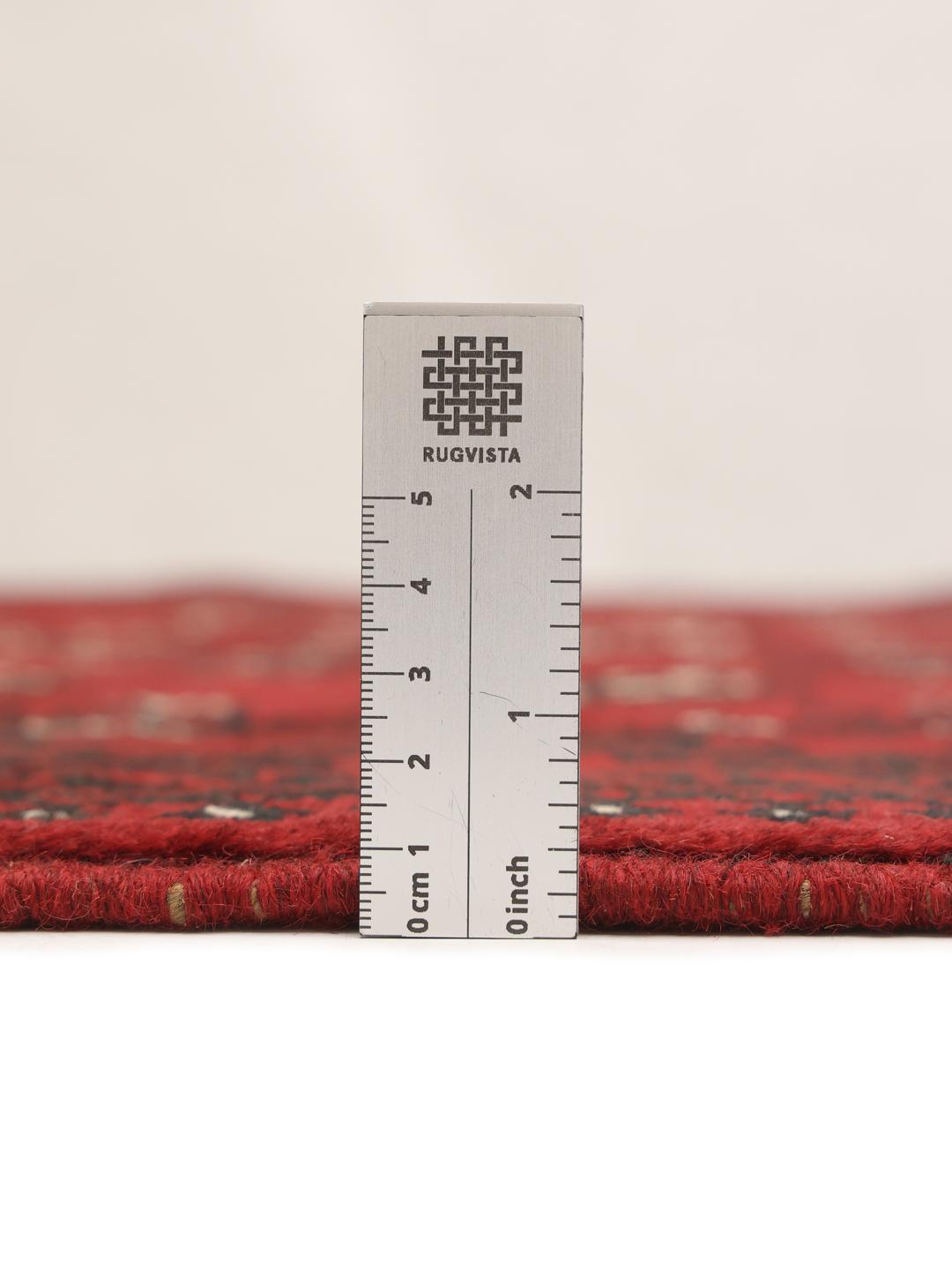 Afghan handmade rug in red