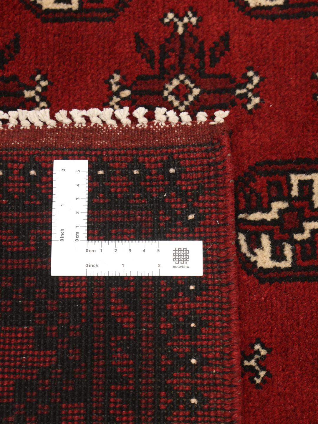 Afghan handmade rug in red