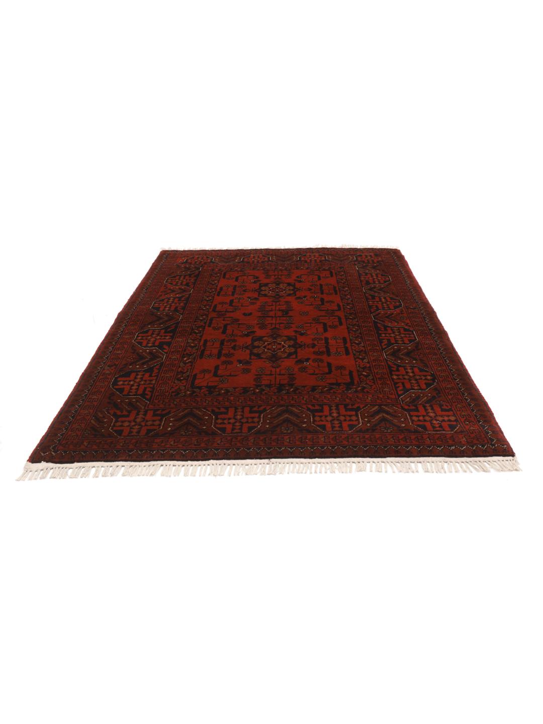 Handgemaakt Afghaans Khal Mohammadi tapijt in rood