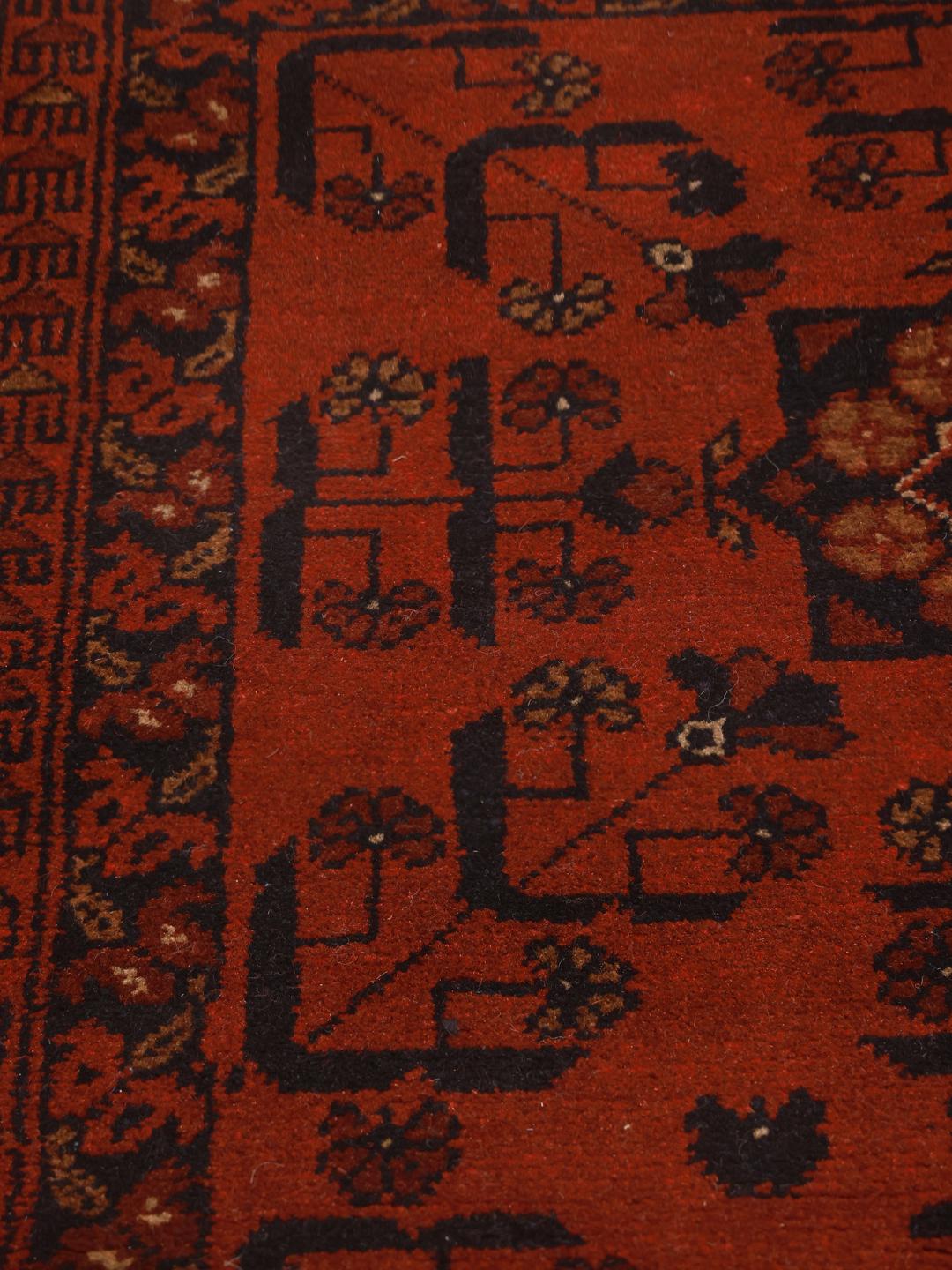Handgemaakt Afghaans Khal Mohammadi tapijt in rood