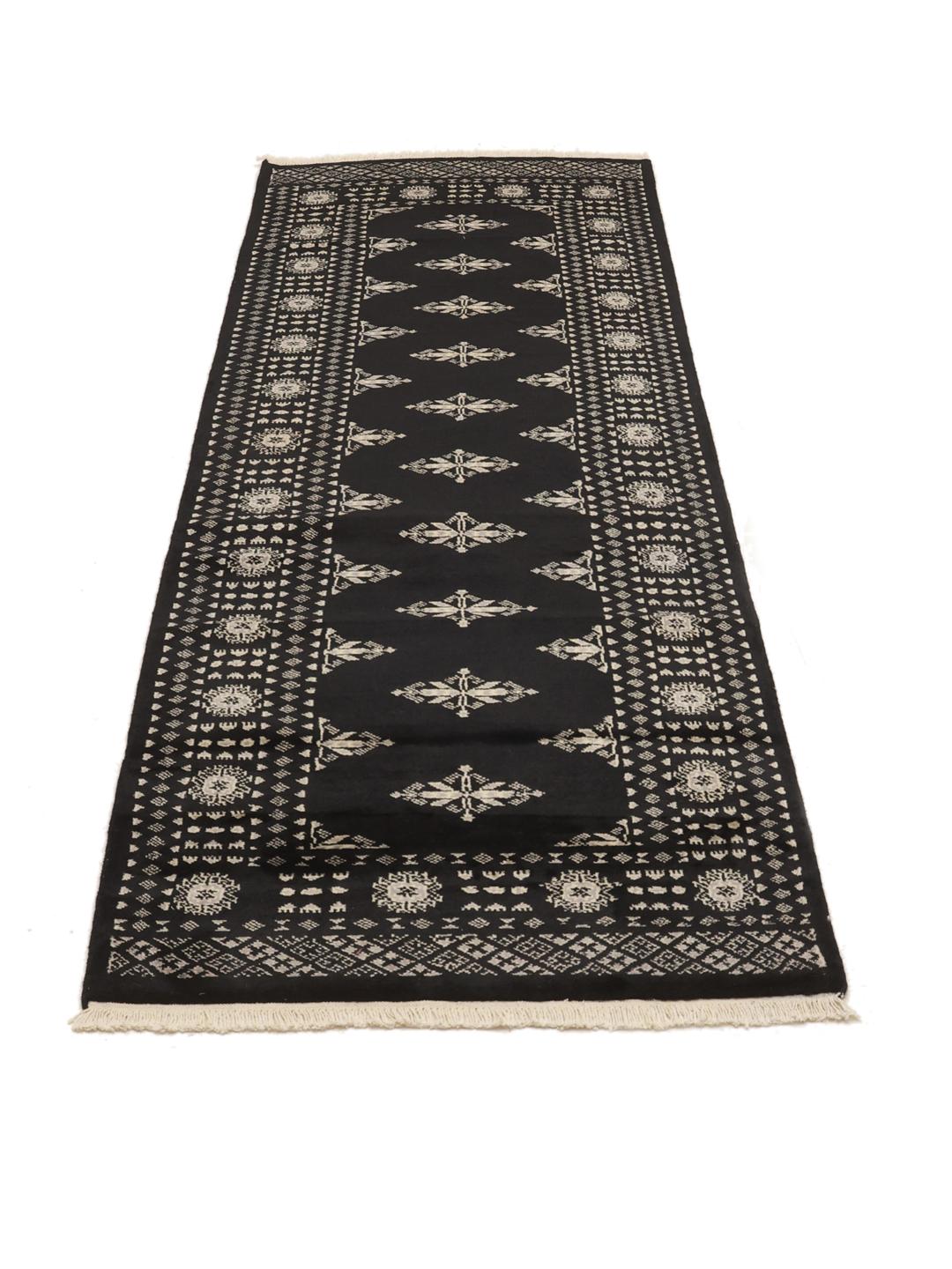 Rug runner from Pakistan in black