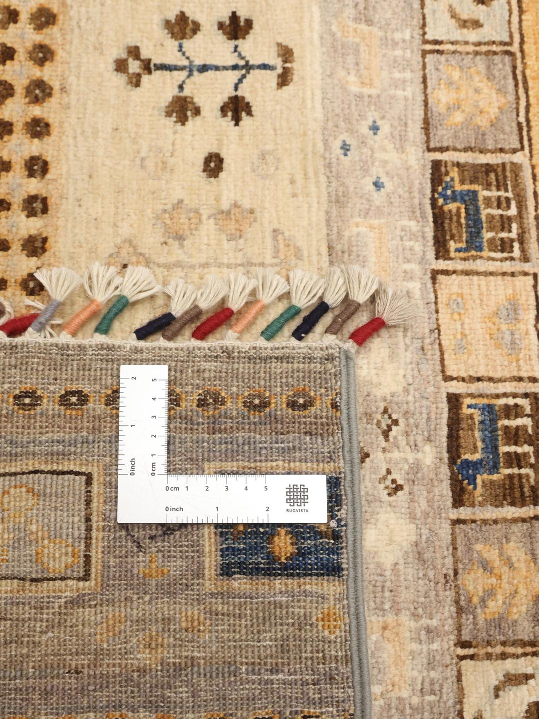 Handmade Afghan rug in multicolour