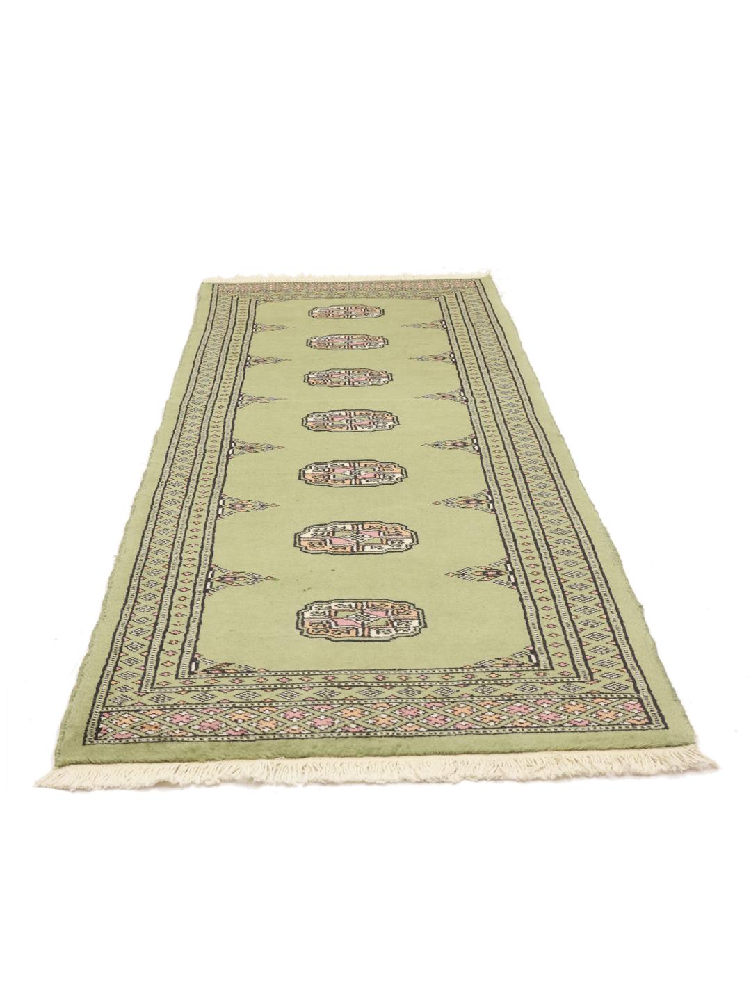 runner rug from Pakistan in light-green
