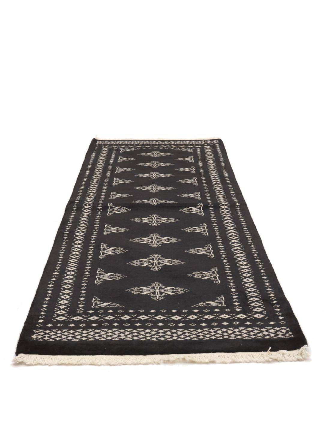 Runner rug from Pakistan in black