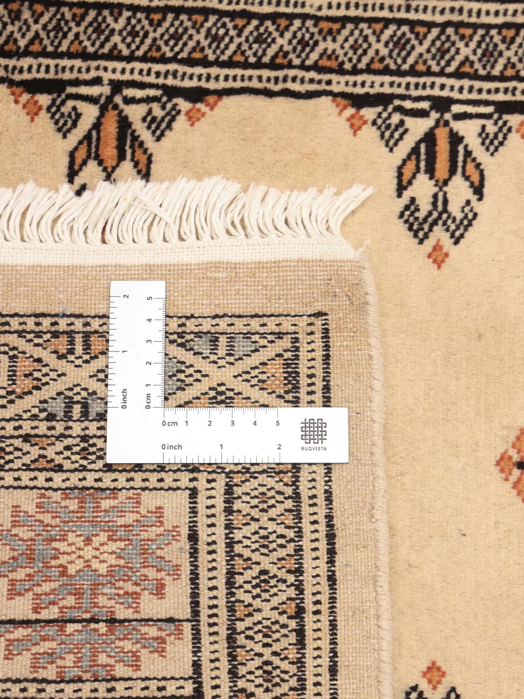Handmade Pakistan runner rug in beige