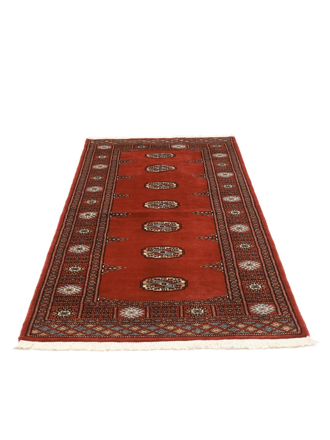 Tapis de couloir du Pakistan en couleur rouge