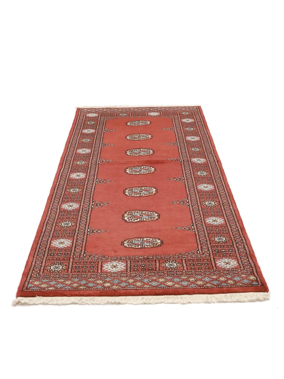 Tapis de couloir du Pakistan en couleur rouge